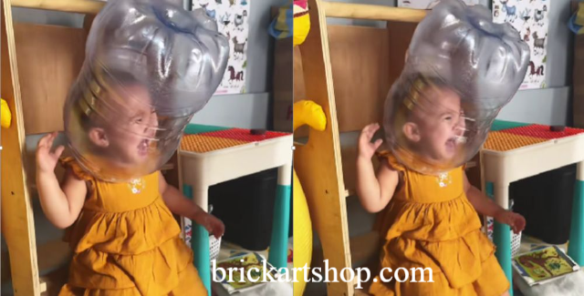 Viral, Kepala Bayi Batita Ini Masuk ke Dalam Galon Air